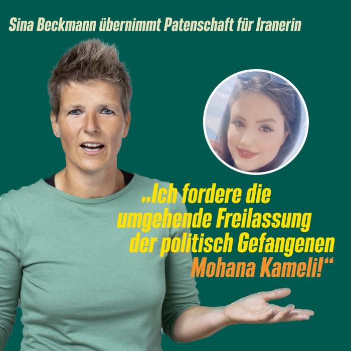 Sina Beckmann fordert Freilassung von Mohana Kameli