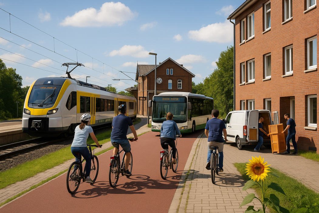 Bahn, Bus, Rad, Wohnen